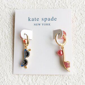 Kate Spade Sweet Treasures Gold Sunglasses & Sandals Earrings